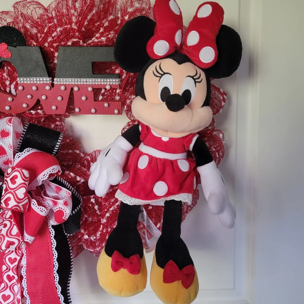 Minnie Mouse Wreath Deco Mesh Bow Genuine Disney Quinceañera Baby Shower Girl